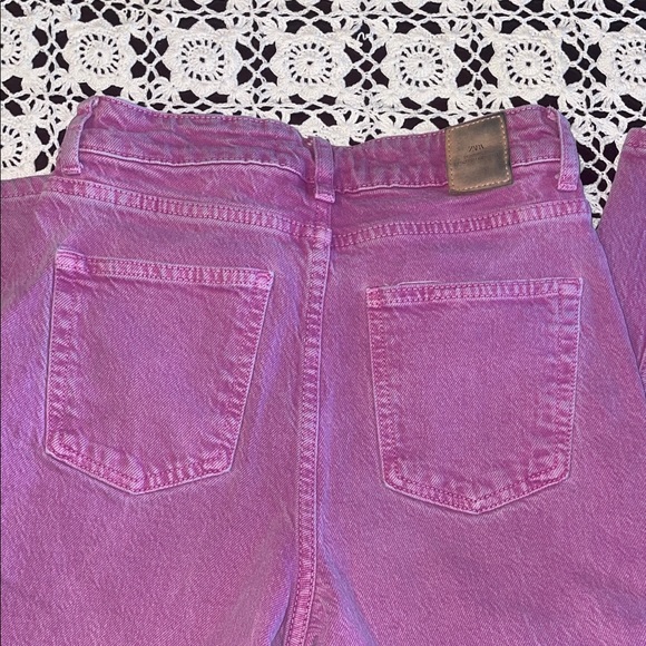 Zara Purple  Straight Leg Women's Jeans - Picture 4 of 5
